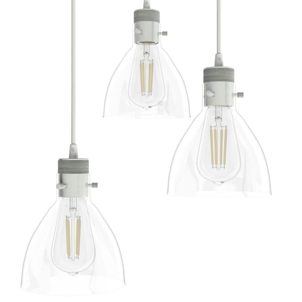 Van Nuys Vintage 3-Light Brushed Nickel Drum Pendant