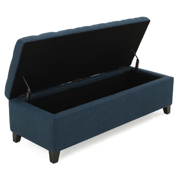 Providence Stanley Storage Ottoman, Navy Blue, Sold by at Home