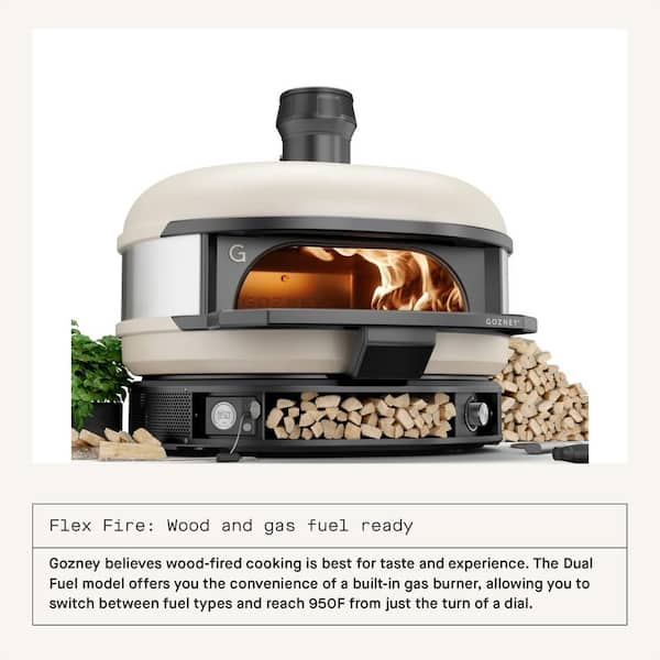 GOZNEY Dome Propane Outdoor Pizza Oven Cream in White GDPCMUS1239