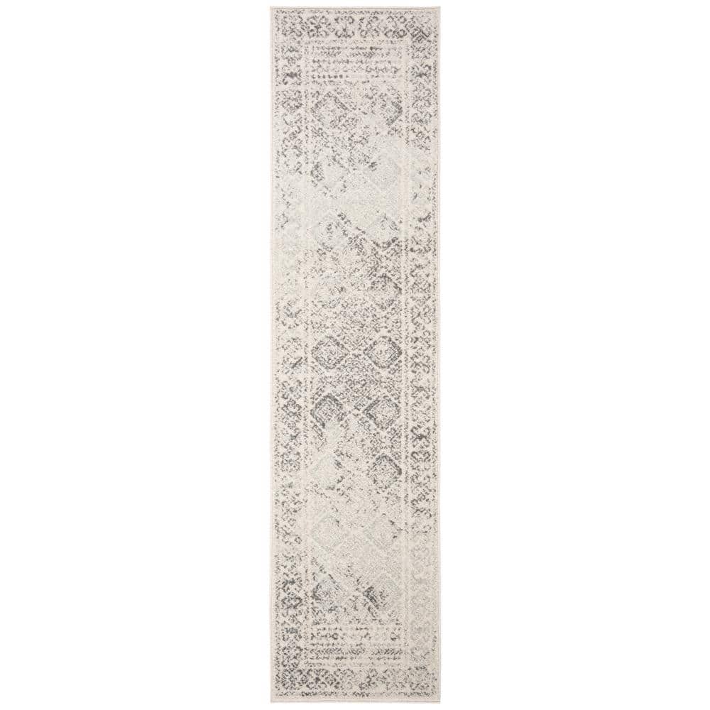 Tulum Ivory/Gray 2 ft. x 15 ft. Border Geometric Diamonds Runner Rug price history on PriceWatchPro