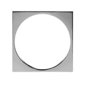 4-1/4 in. Square Snap-In Stainless Steel Shower Drain Cover Ring