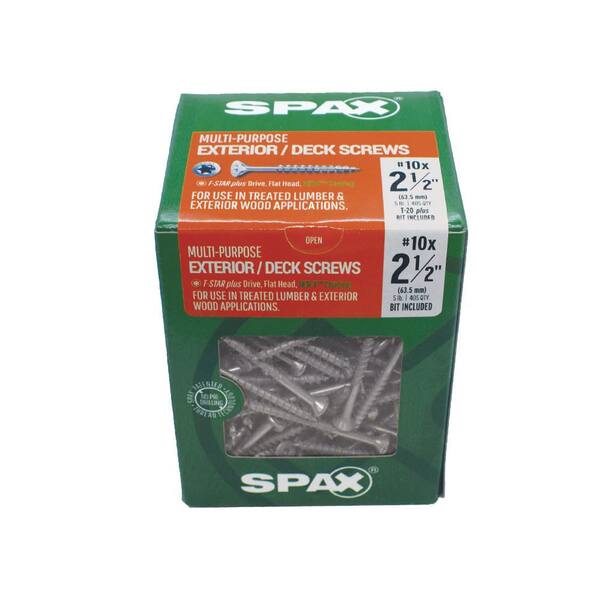 10 x 2 1 2 in. T Star Plus Flat Head Interior Exterior HCR X Screw 388 per Box
