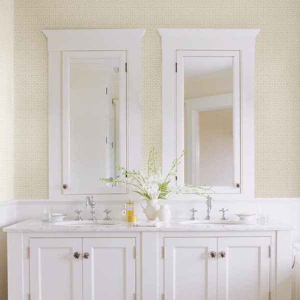 Boxwood Neutral Geometric Paper Strippable Wallpaper (Covers 56.4 sq. ft.)