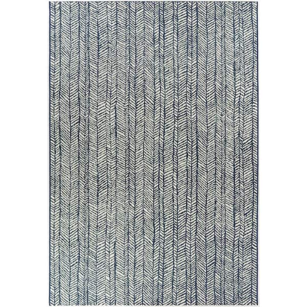 BALTA Yates Navy 5 ft. x 7 ft. Contemporary Indoor/Outdoor Area Rug