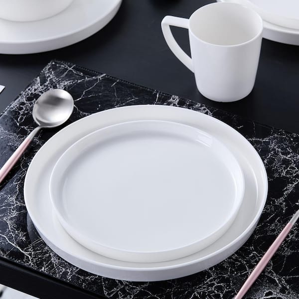 Plates Vintage Flower Marble Effect Dinner Set Porcelain Bone China  Breakfast Ceramic White Vajilla Completa Kitchen Utensils From Bingjilin,  $77.87