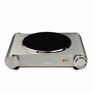 Single Burner 7.4 in. Stainless Steel Electric Portable Infrared Cooktop