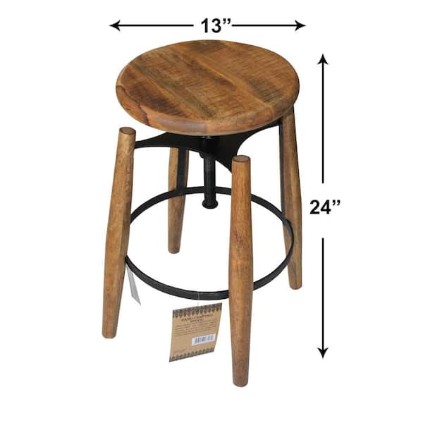 Lr Home Art Decor Black And Natural, How To Decorate A Wooden Stool
