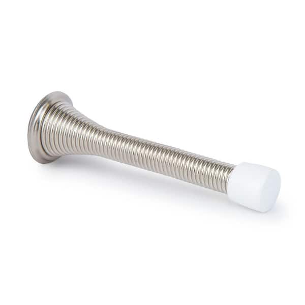 MEGA HANDLES Spring Door Stopper with Rubber Tip : Flexible Spring Bumper : Wall Protection : Easy Installation