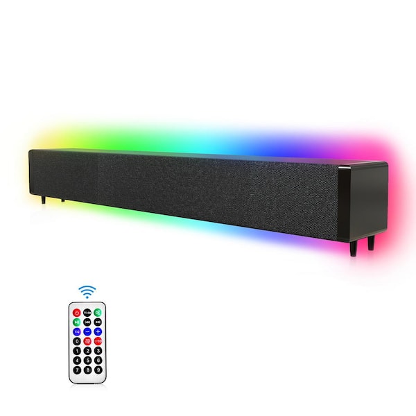 CIPACHO 2 .55 in. Black Indoor Sound Bar Lamp with Remote Control