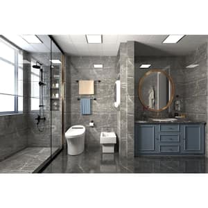 5-Piece Bath Hardware Set with 24 in. Towel Bar, 18 in. Towel Bar, Toilet Paper Holder, Towel Ring and Towel Hook in MB
