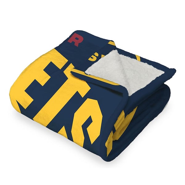 NBA Nuggets High Block Silk Touch Multicolor Sherpa Throw Blanket