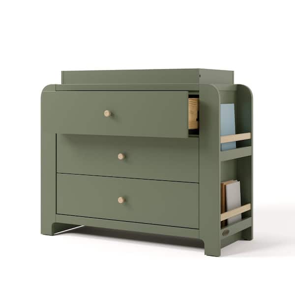 green dresser changing table babyGap Legacy 6 Drawer Dresser with Leather Pulls and Interlocking Drawers main image 1