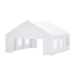 20 ft. x 20 ft. White Heavy Duty Outdoor Wedding Event Party Tent with 2 Storage Bags and Removable Sidewalls