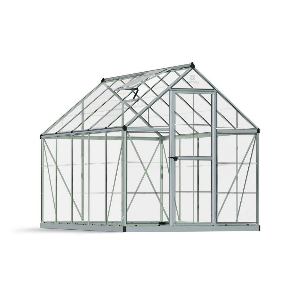 CANOPIA by PALRAM Harmony 6 ft. x 10 ft. Silver/Clear DIY Greenhouse Kit -  705431