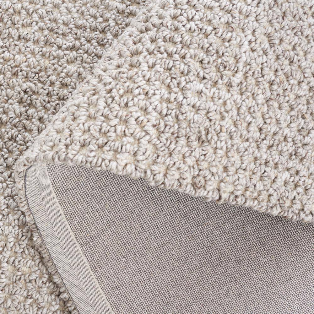 Light Brown and Grey Abstract Handmade Tufted Wool Rug, 4' x 6'