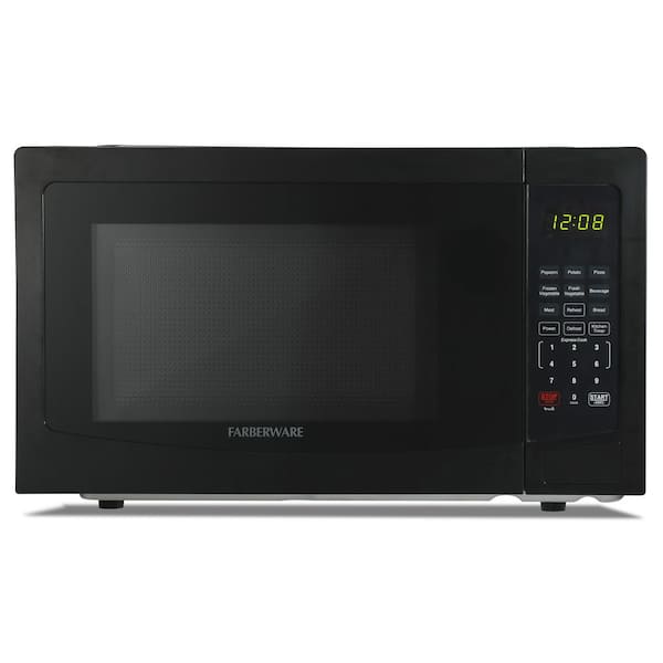 1.1 Cu. Ft. Countertop Microwave Oven 1000W Power, Auto Cook Settings, Defrost, and Safety Lock, Black