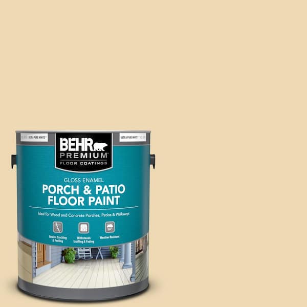 BEHR PREMIUM 1 gal. #340E-3 Bavarian Cream Gloss Enamel Interior/Exterior Porch and Patio Floor Paint