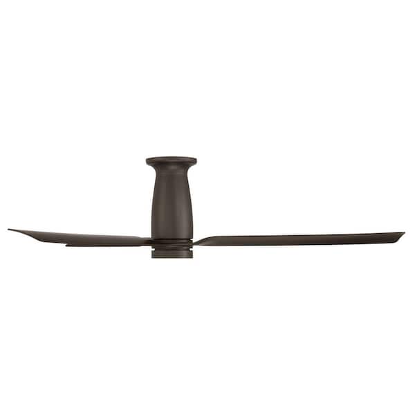 Smooth Flush 52 in. Smart Indoor/Outdoor Bronze Standard Ceiling Fan Selectable CCT Integrated LED Plus Remote
