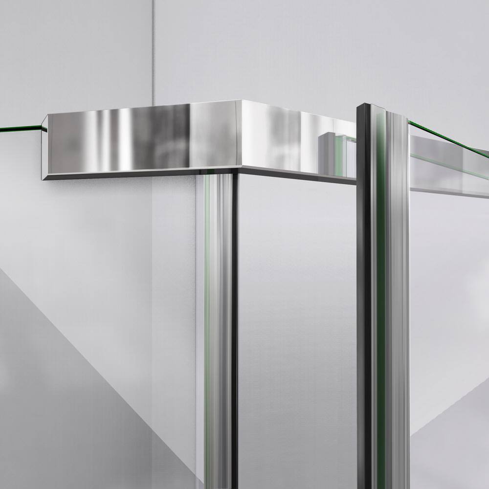 Prism 36'' Frameless Neo-Angle Shower Enclosure with Black Base