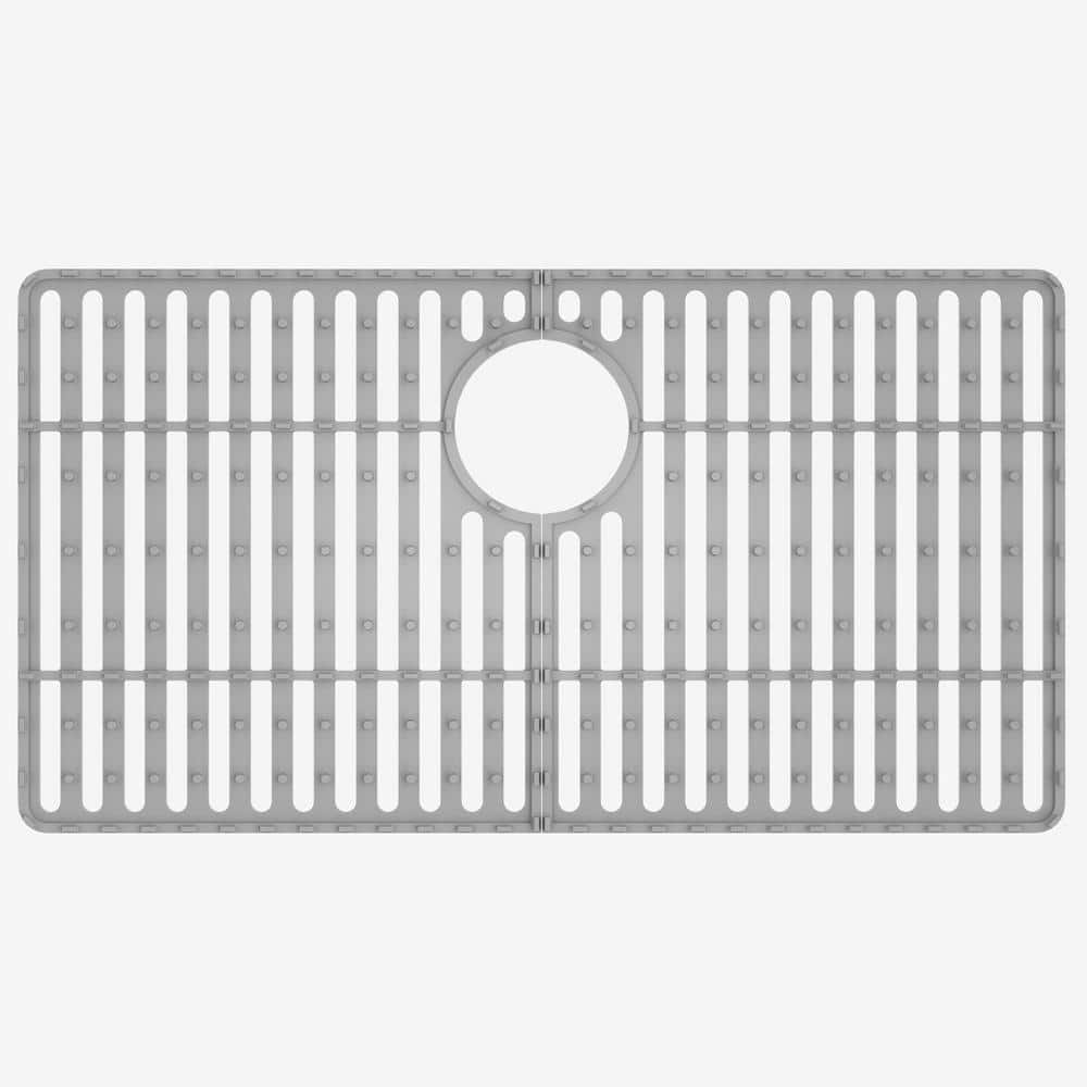 Gray Silicone Kitchen Sink Protective Bottom Grid