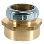 1-1/4 in. O.D. Compression x 1-1/2 in. FIP Brass Waste Connector with Die Cast Nut in Chrome