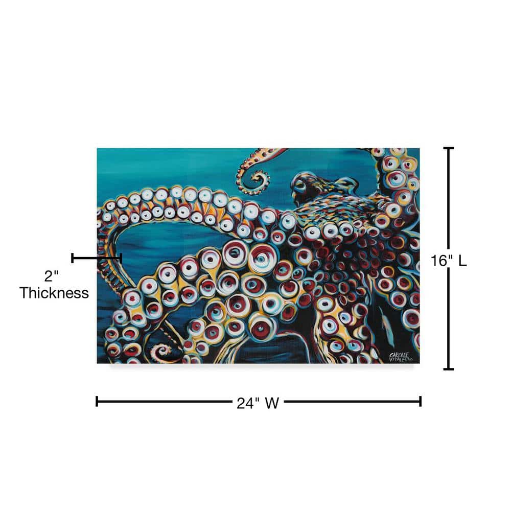 Wild Octopus I Blue and Teal Canvas Art Print