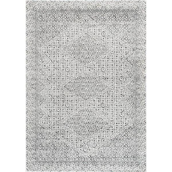 Home Decorators Collection Exie Transitional Moroccan Area Rug Grey 36 ft. x 60 ft. Accent Rug