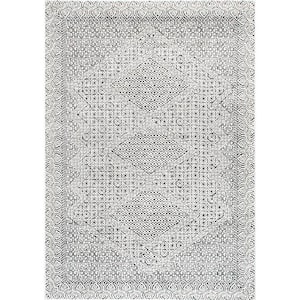 Mozaik Tribal Light Gray 5 ft. x 8 ft. Area Rug