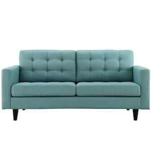 Empress 73 in. Laguna Polyester 2-Seat Loveseat with Removable Cushions