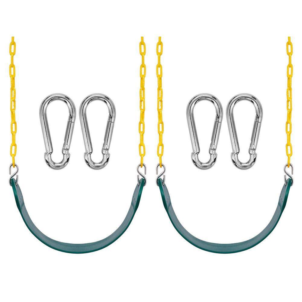 Sorbus Green Belt Swing with Chain, Heavy Duty Swing Seat, 68inch Sorbus Green Belt Swing with Chain, Heavy Duty Swing Seat, 68inch