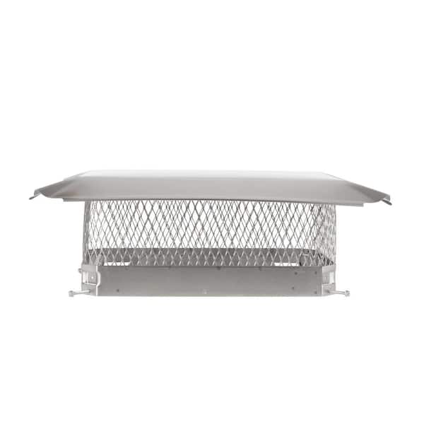 HY-C 17 in. x 10 in. California Oregon Bolt-On Single Flue Chimney Cap in Stainless Steel