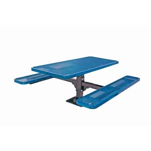 6 ft. Diamond Blue Commercial Park Surface Mount Rectangular Table