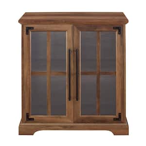 Reclaimed Barnwood and Glass Window Pane Rustic Farmhouse Accent Cabinet