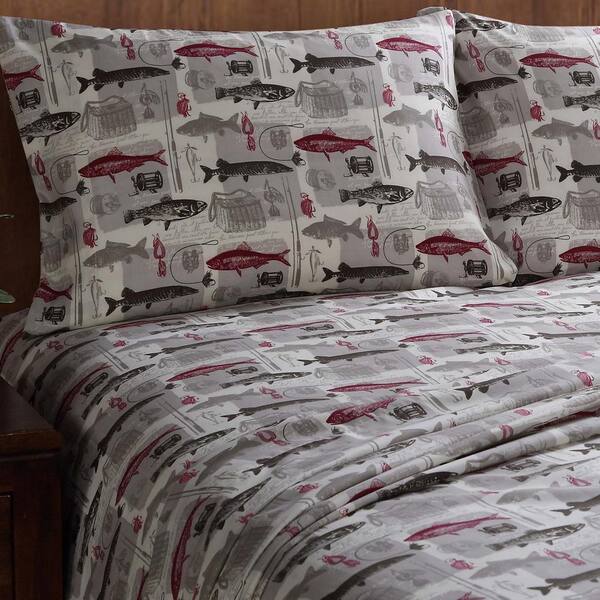 Remington Trout Fishing Queen Sheet Set