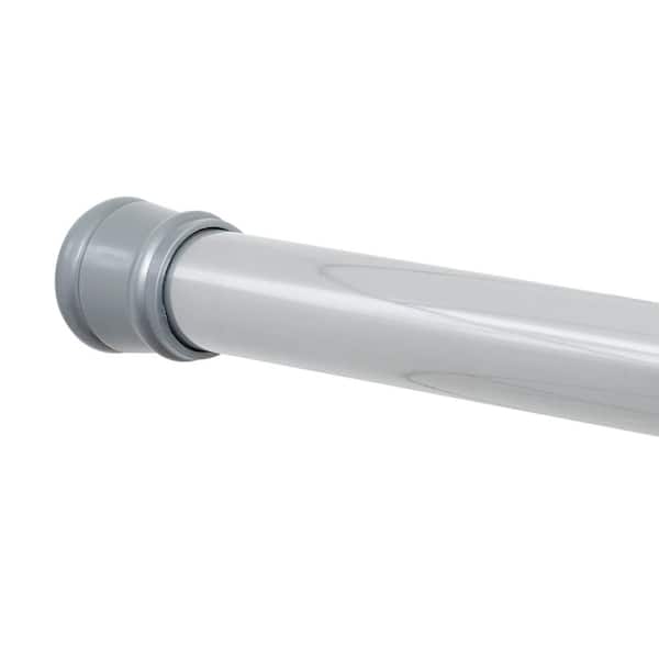 Zenna Home 52 in. - 86 in. Adjustable Tension No-Tools Shower Rod in Chrome