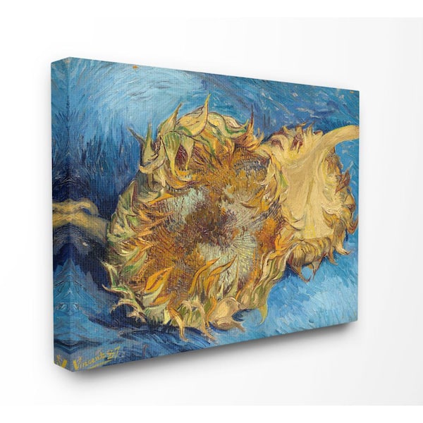 Stupell Industries "Sunflowers Yellow Blue Van Gogh Classical Painting" by Vincent Van Gogh Canvas Home Wall Art 20 in. x 16 in.