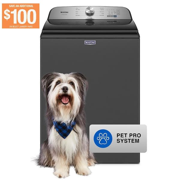 Maytag 4.7 cu. ft. Pet Pro Top Load Washer in Volcano Black