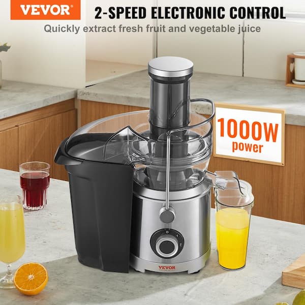Juicer, Juicer Machine Vegetable and Fruit, Juice Extractor Easy to Clean,  Centrifugal Juicer with 3'' Feed Chute, Stainless Steel, 3 Speed