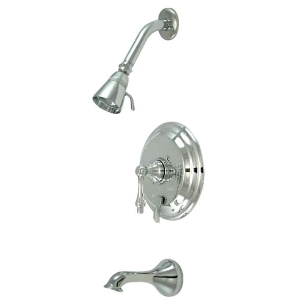 Kingston Brass Restoration Single Handle 1-Spray Tub and Shower Faucet 2 GPM with Corrosion Resistant in. Polished Chrome