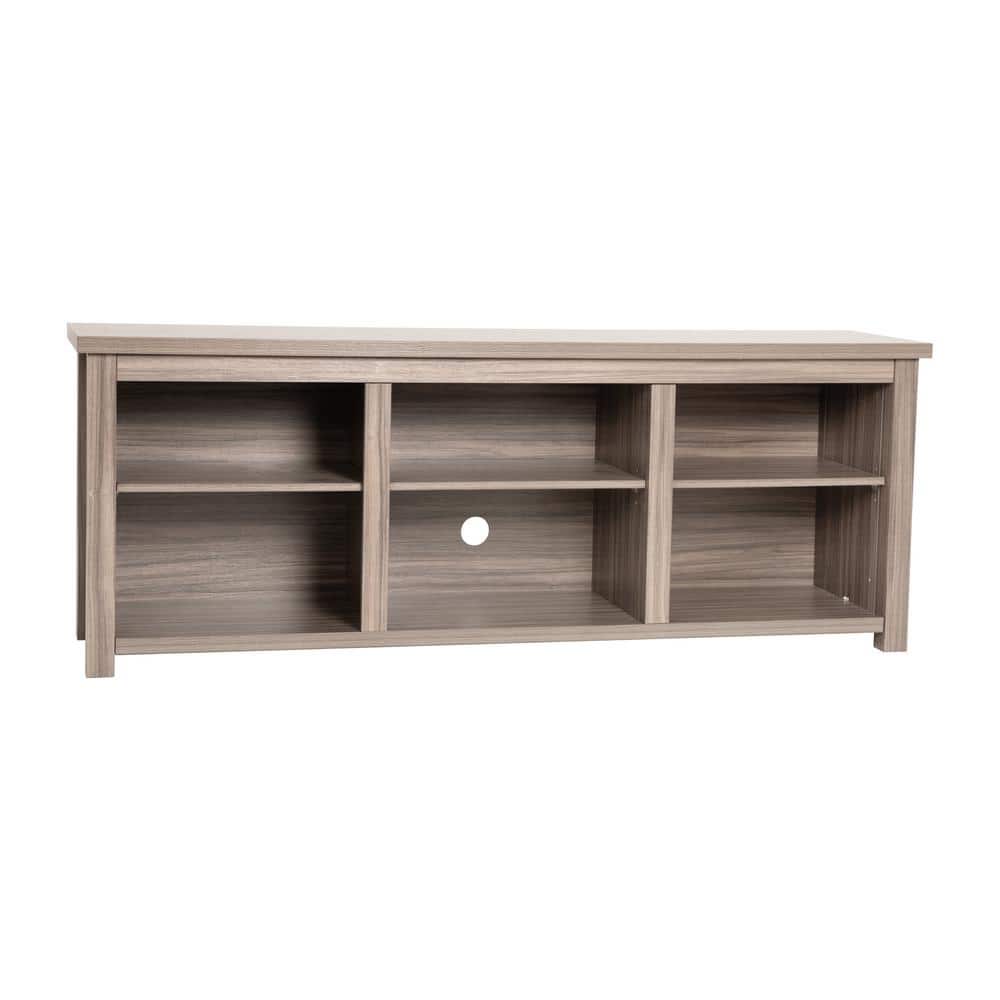 65 in. Gray Wash TV Stand Fits TV's up to 80 in. with Shelves