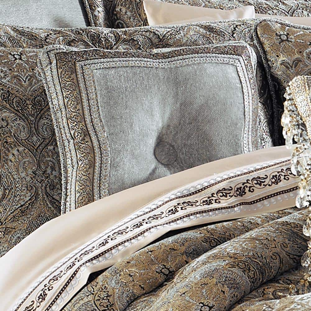 Paulina Stone Chenille 16" Square Decorative Throw Pillow