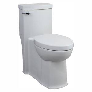 Boulevard FloWise Tall Height 1-Piece 1.28 GPF Single Flush Elongated Toilet with Concealed Trap-Way in White