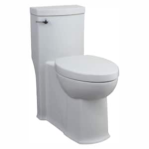 Boulevard FloWise 1-Piece Tall Height 1.28 GPF Single Flush Elongated Toilet with Concealed Trap-Way in White
