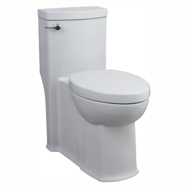 American Standard Boulevard FloWise 1-Piece Tall Height 1.28 GPF Single Flush Elongated Toilet with Concealed Trap-Way in White