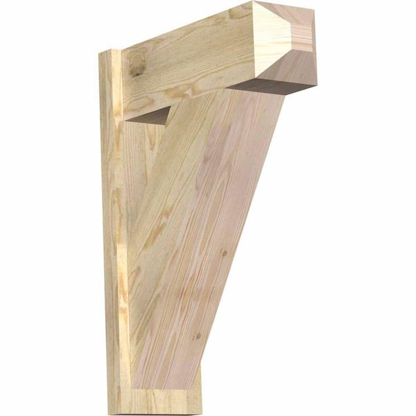 Ekena Millwork 8 in. x 30 in. x 22 in. Traditional Craftsman Rough Sawn Douglas Fir Outlooker
