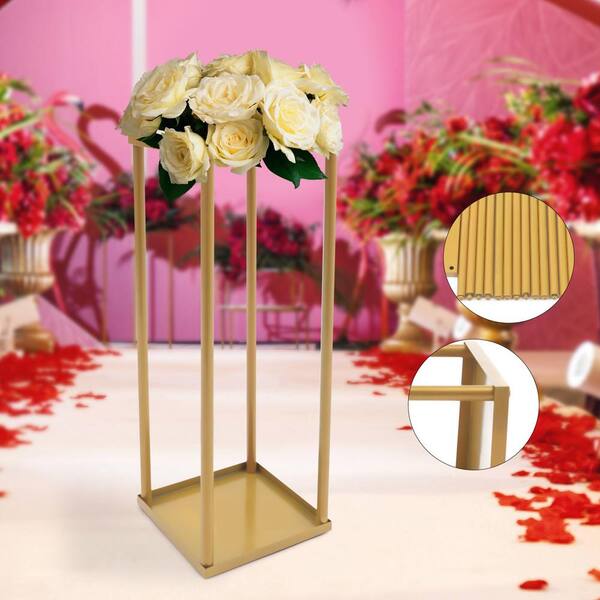 H-9.5" Rectangle Clean Glass Vase Open 6"x 4" Wedding Home Decor 1 pc 