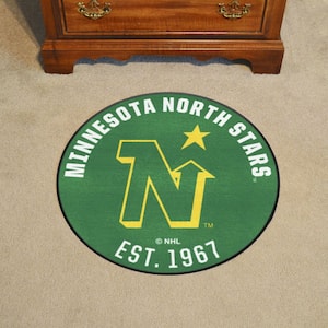 NHL Retro Minnesota North Stars Green 2 ft. Roundel Area Rug