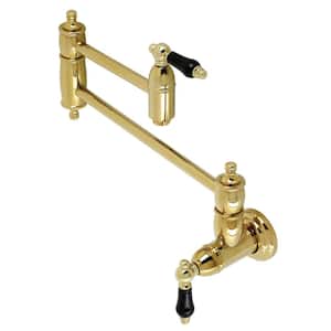 Duchess Wall Mounted Pot Filler in Polished Brass