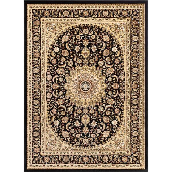 Well Woven Timeless Aviva Traditional French Country Oriental Black Area Rug 6'7 x 9'3 