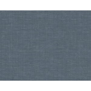 A-Street Prints Lela Navy Faux Linen Wallpaper Border Sample 2971